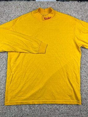 VTG Washington Redskins Yellow Mock Neck Sweater XL USA Made Gator Athletics **